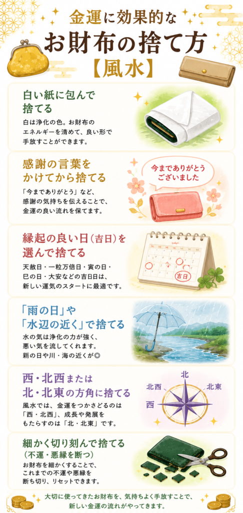 財布 捨て方 処分 風水 金運アップ