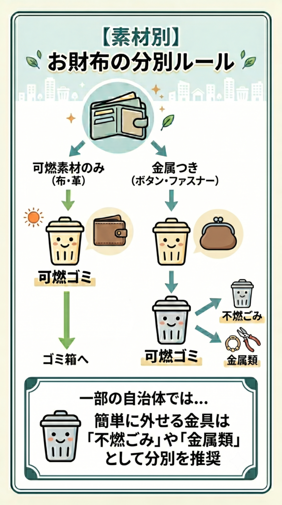 財布 捨て方 処分 ゴミ 分別 燃える 燃えない