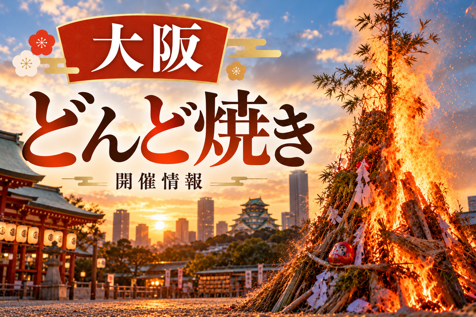 大阪 どんど焼き とんど 左義長祭り お焚き上げ