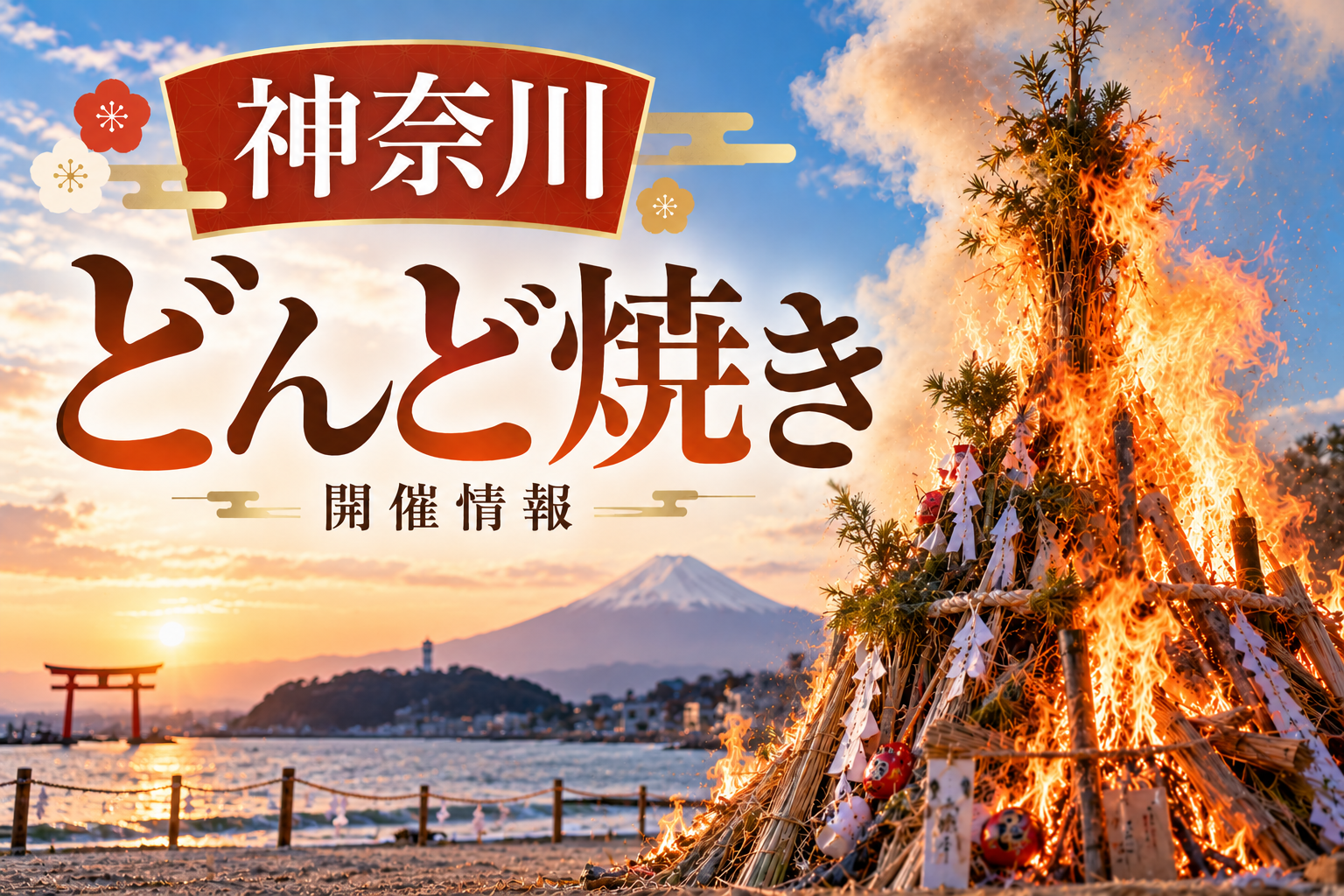 神奈川 どんど焼き 左義長