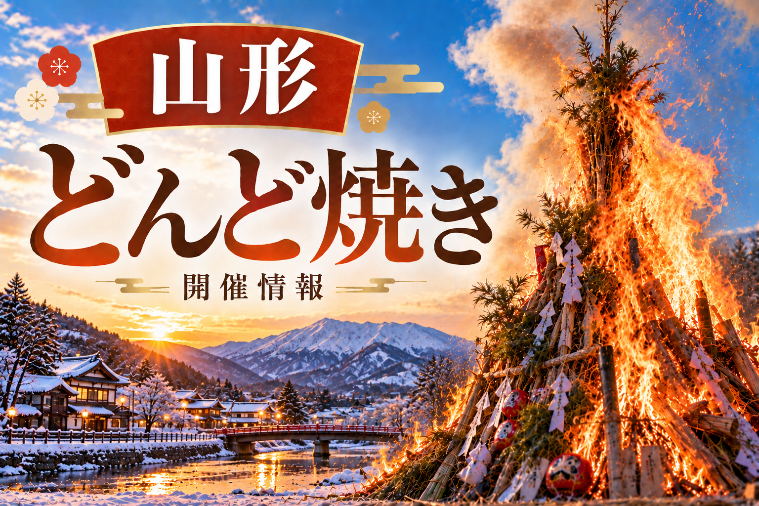 山形 どんど焼き どんと祭 お焚き上げ