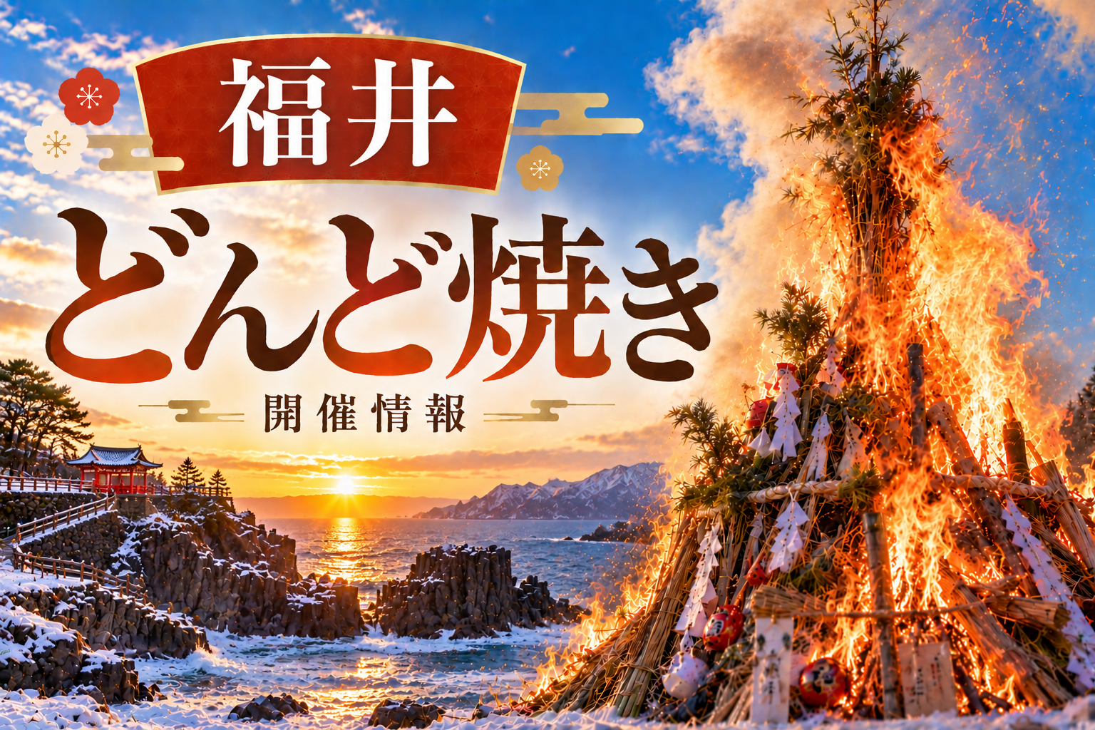 福井 どんど焼き 左義長 お焚き上げ