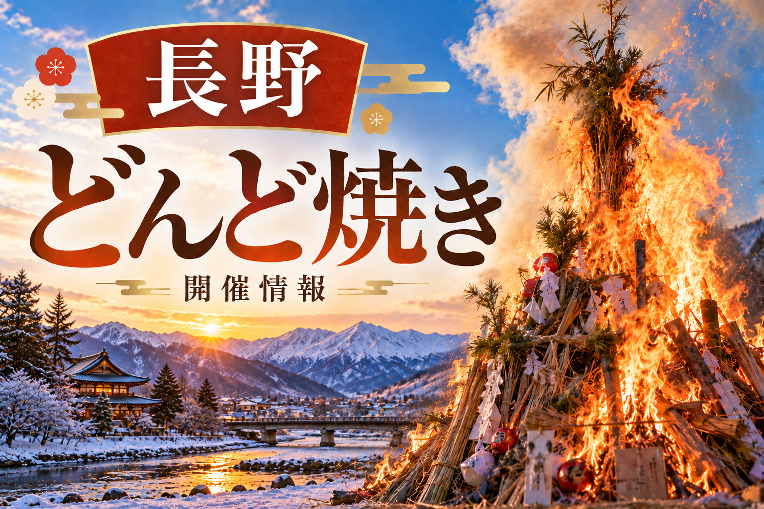 長野 どんど焼き 三九郎