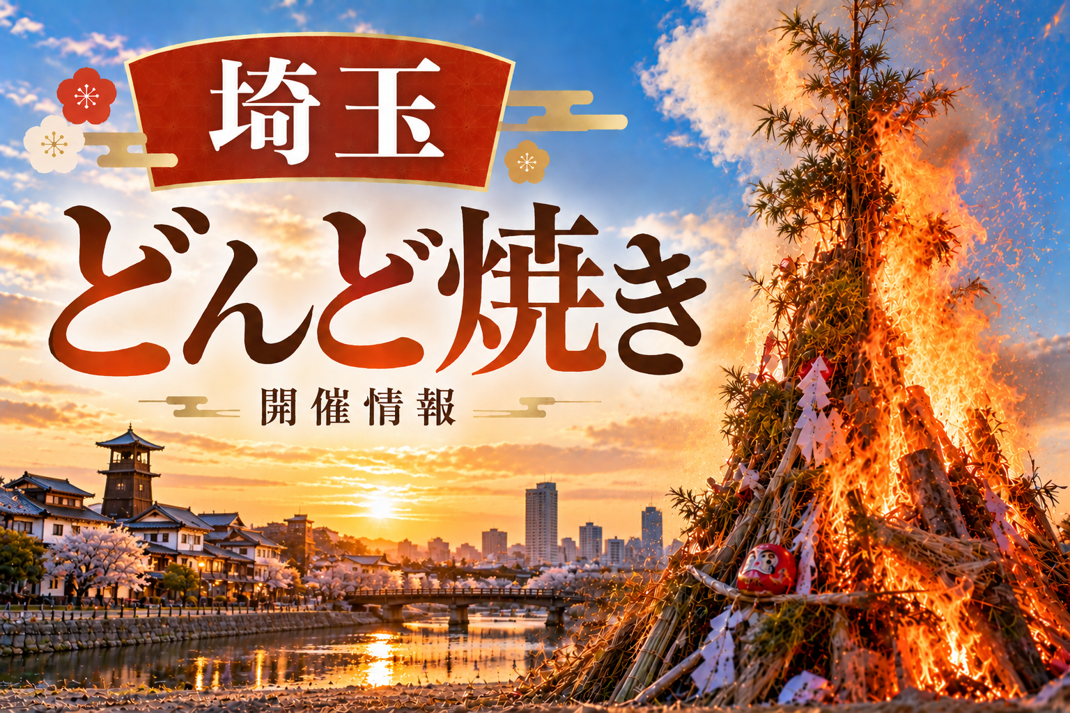 埼玉 どんど焼き どんと 左義長 お焚き上げ