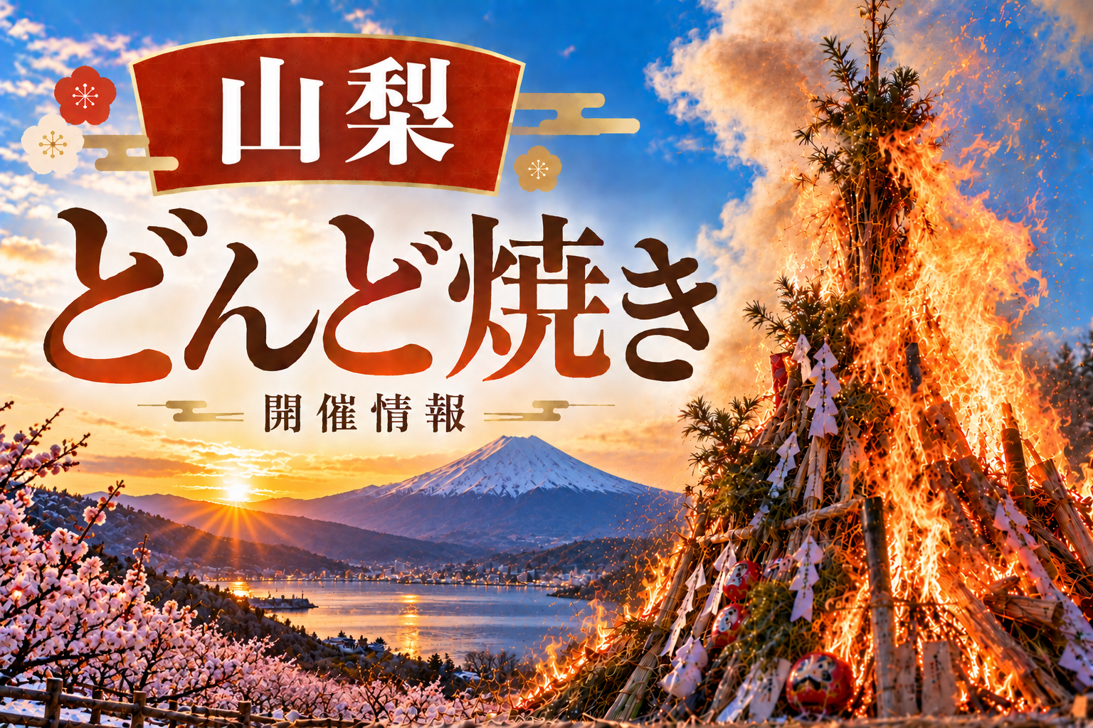 山梨 どんど焼き 道祖新祭 お焚き上げ