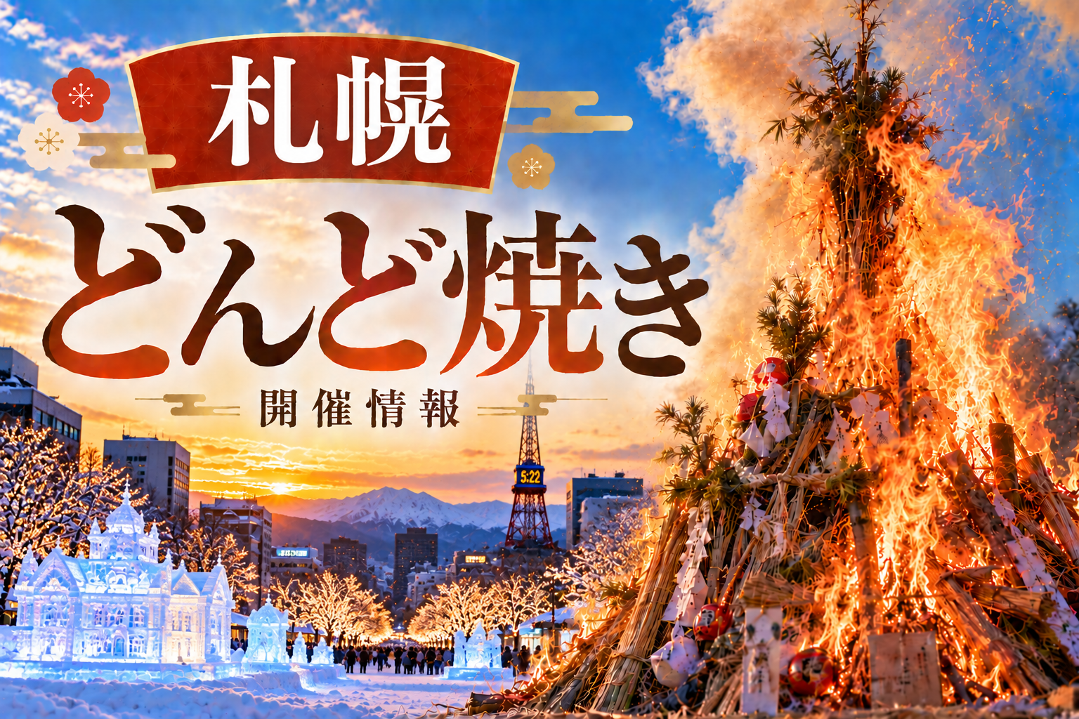 札幌 どんど焼き お焚き上げ 左義長