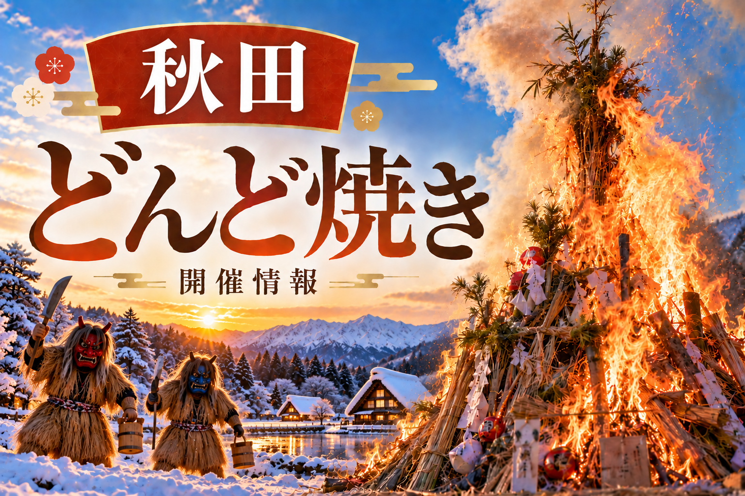 秋田 どんど焼き どんと お焚き上げ