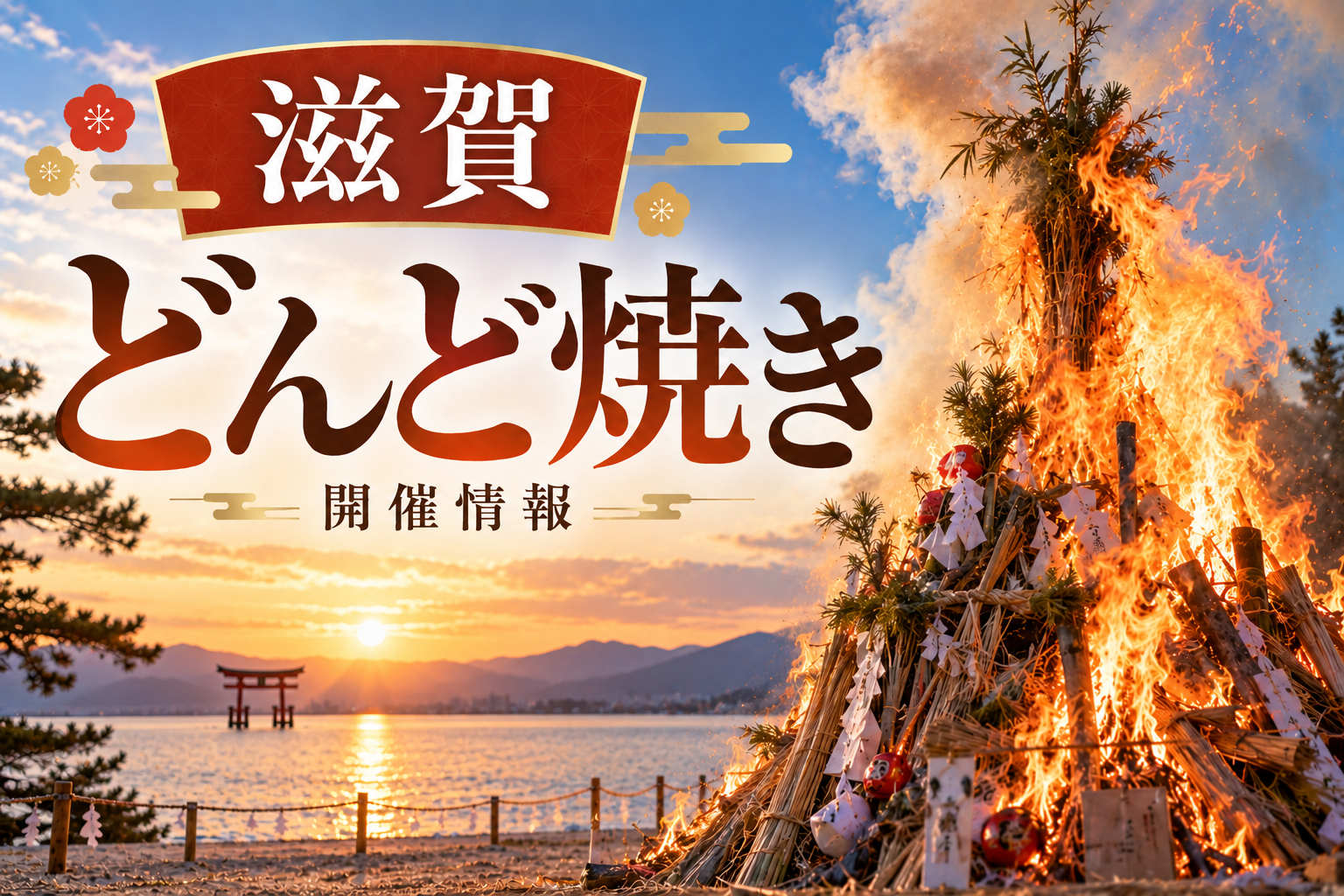 滋賀 どんど焼き 左義長