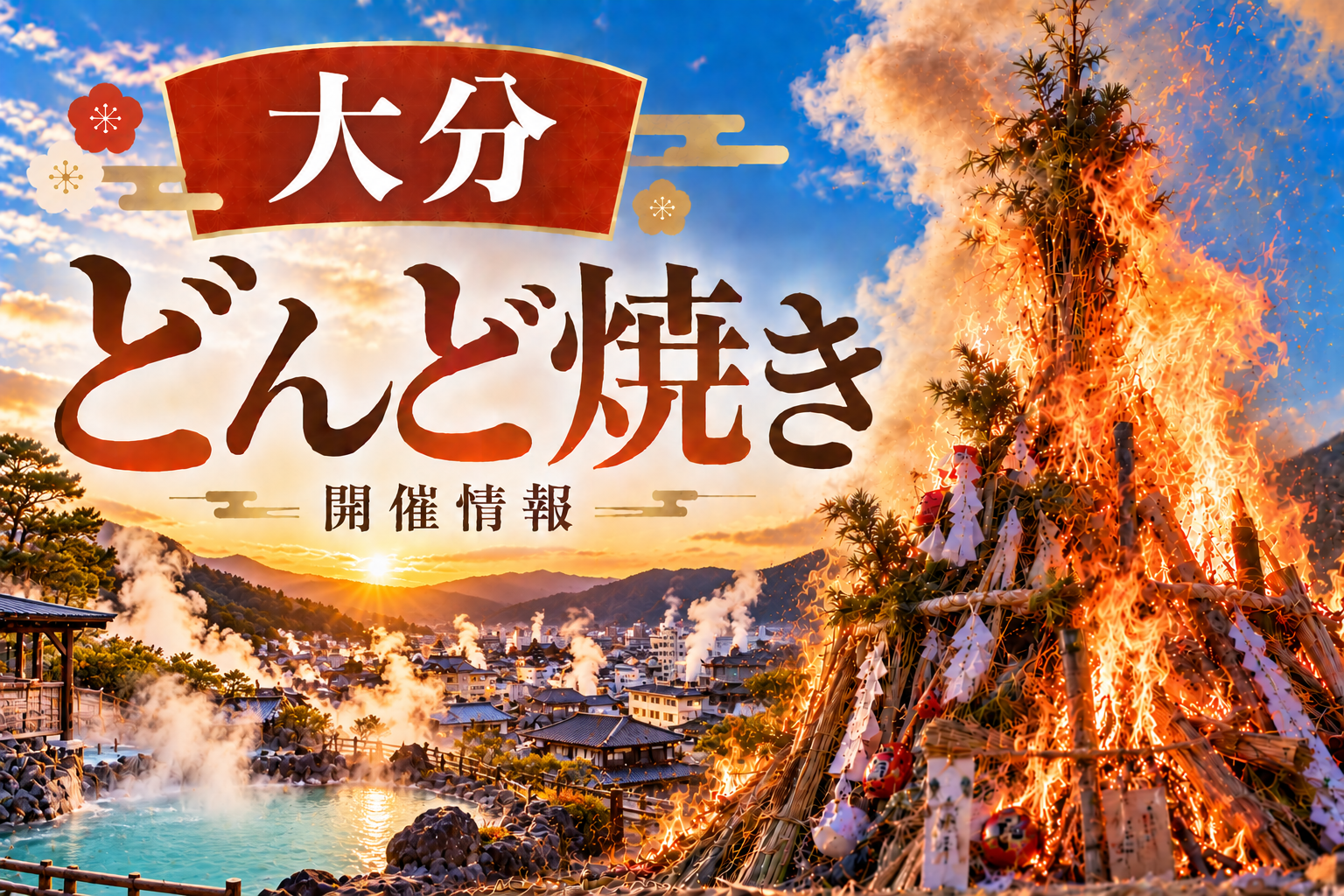 大分 どんど焼き とんど 左義長 お焚き上げ
