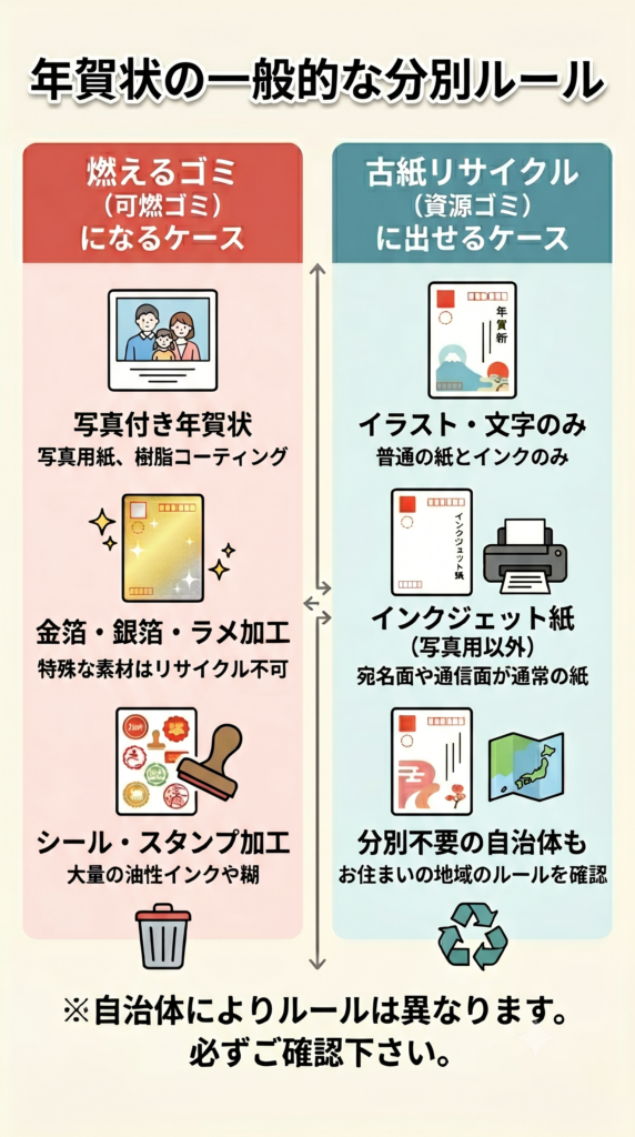 年賀状 捨て方 処分 分別