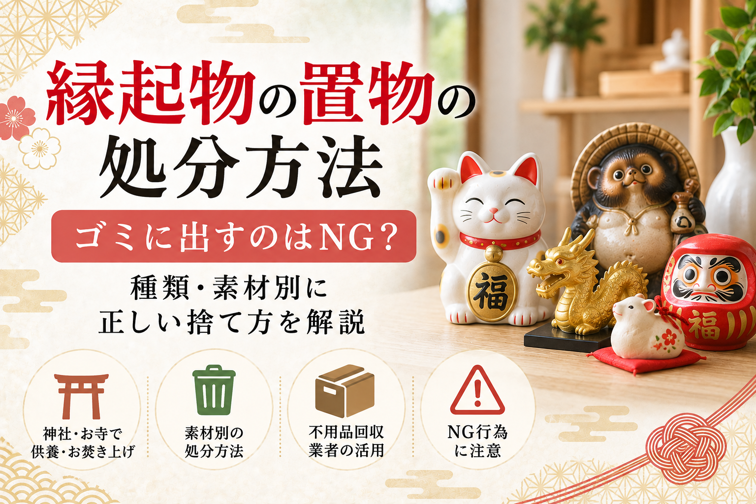 縁起物 置物 処分 捨て方 分別 ゴミ