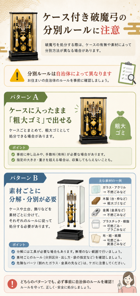 破魔弓 捨て方 処分 ガラスケース 分別 ゴミ