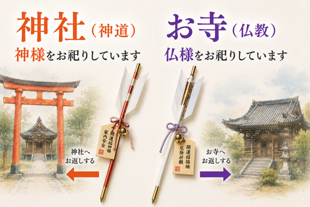 破魔矢 処分 返納 神社 お寺