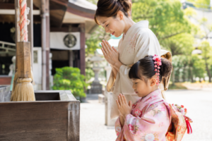 神社 お参り 七五三