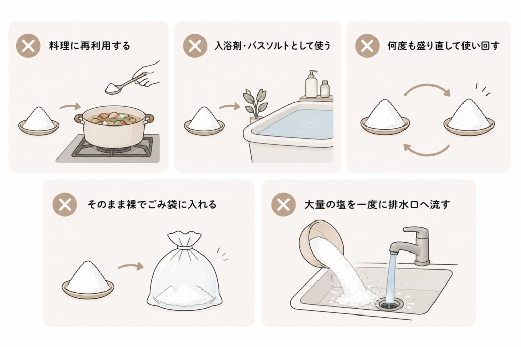 盛り塩 捨て方 処分 NG行為