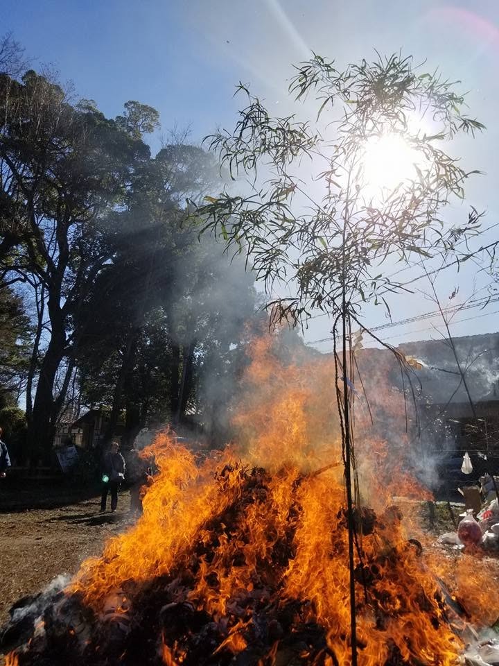 飯香岡八幡宮「古神札のお飾り焚き」｜市原市