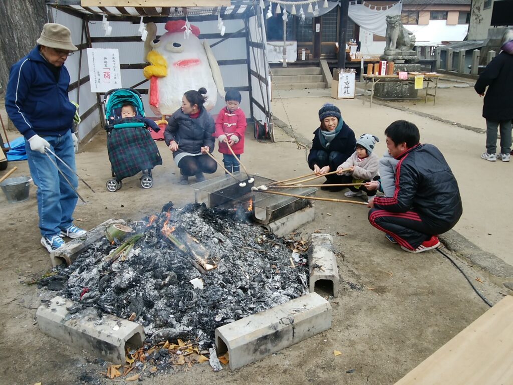 御崎宮「とんど焼き」|岡山市北区