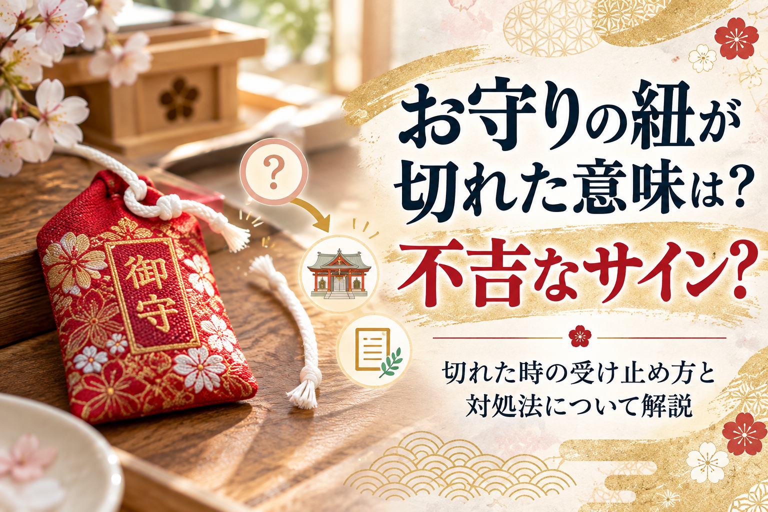 お守り 紐切れた 意味 サイン スピリチュアル 不吉