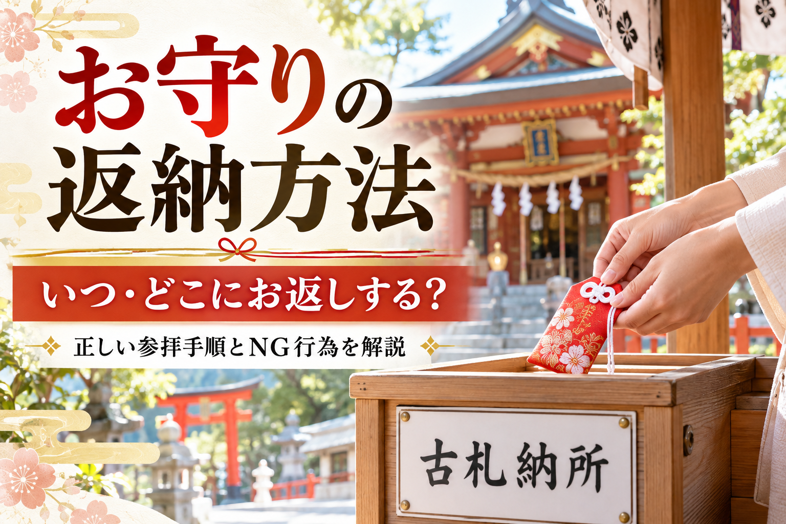 お守り 返納 どこ 納札所 神社 お寺 手順