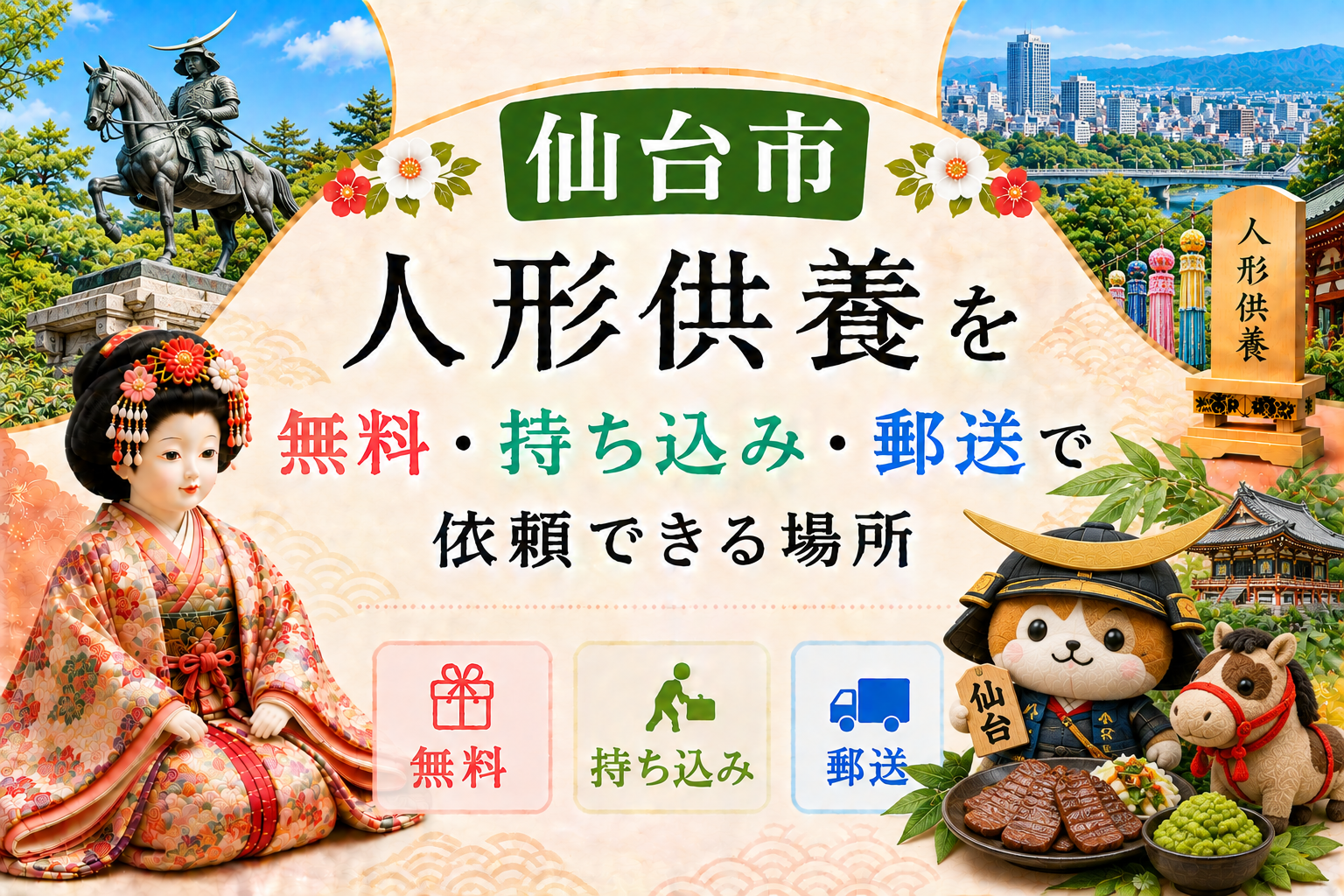 人形供養 仙台 無料 持ち込み 郵送 供養祭 有名