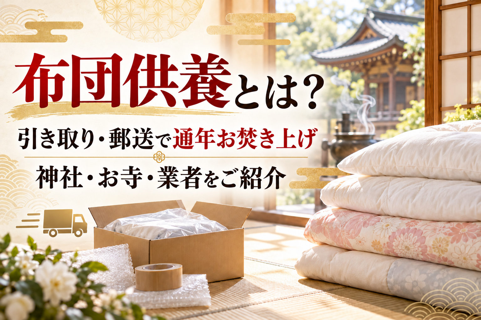 布団供養とは 費用 料金 依頼先 引き取り 郵送
