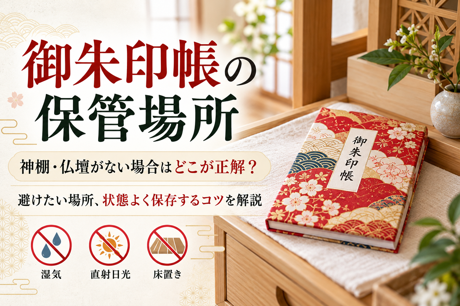 御朱印帳 保管場所 置く場所 どこ 神棚 仏壇 ない場合