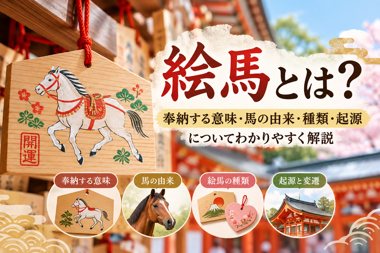 絵馬 とは 意味 由来 起源 歴史 種類